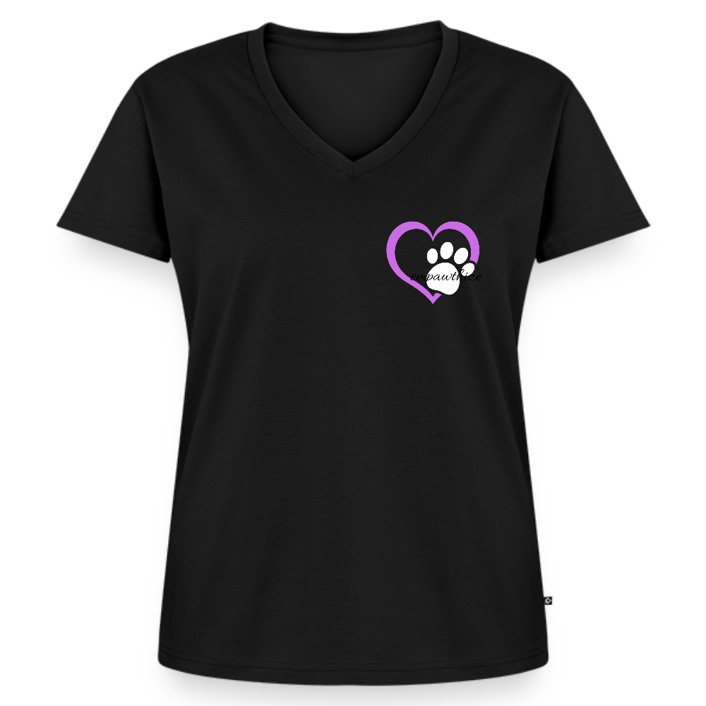 Women's Organic V-Neck T-Shirt by Stanley & Stella - black