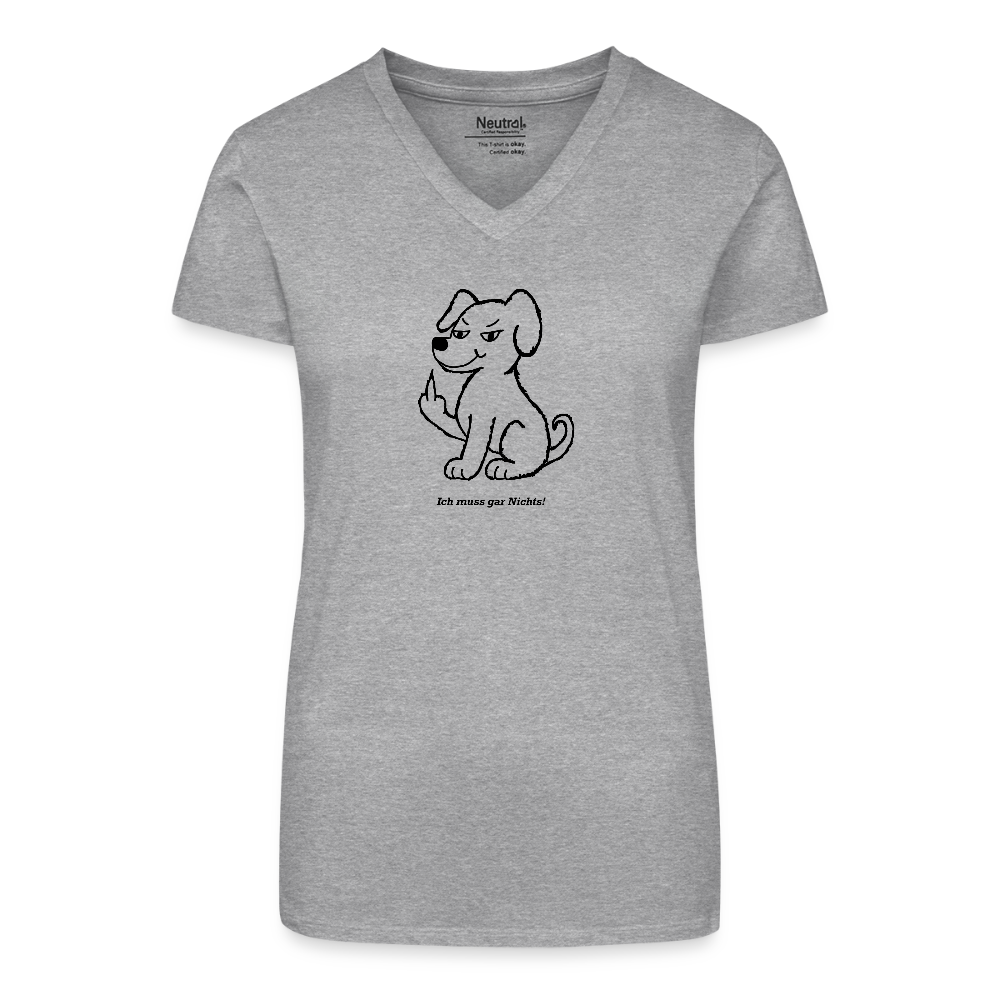 Organic Women's V-Neck T-Shirt - heather grey
