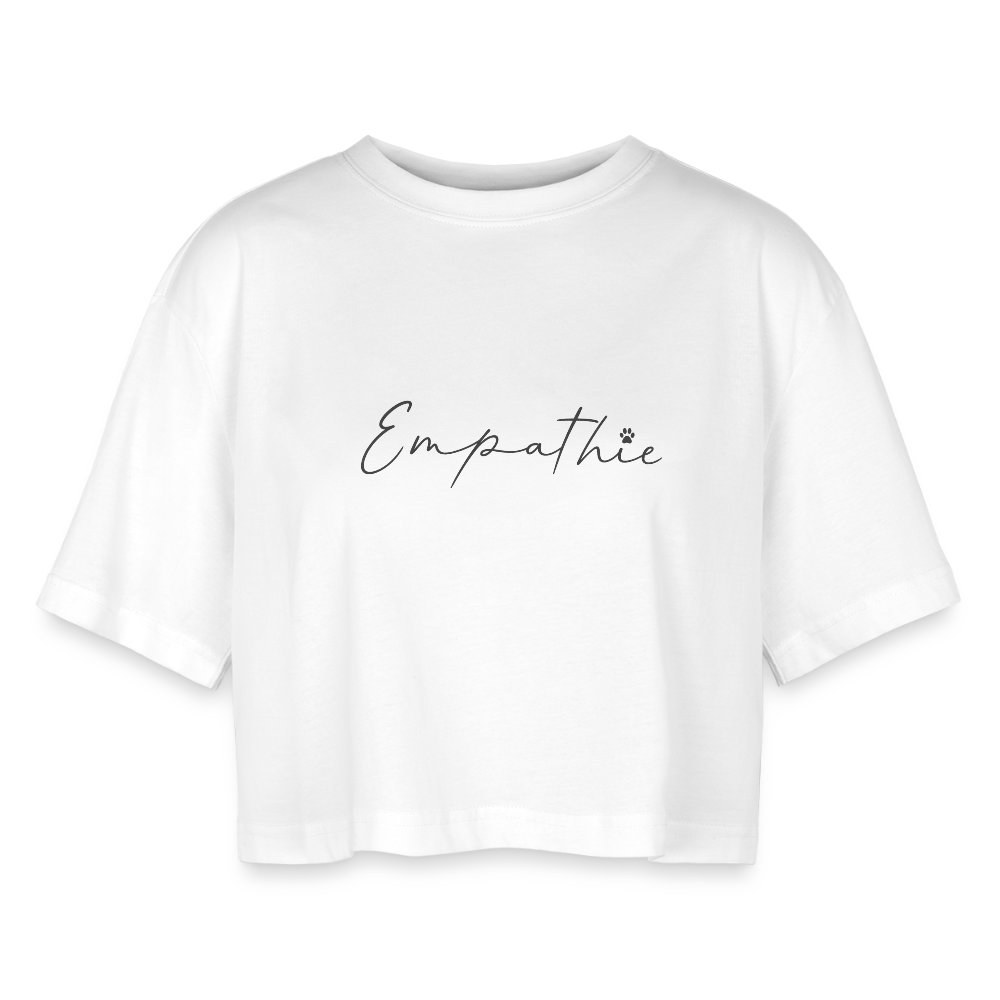 Women’s Oversized Cropped T-Shirt - white