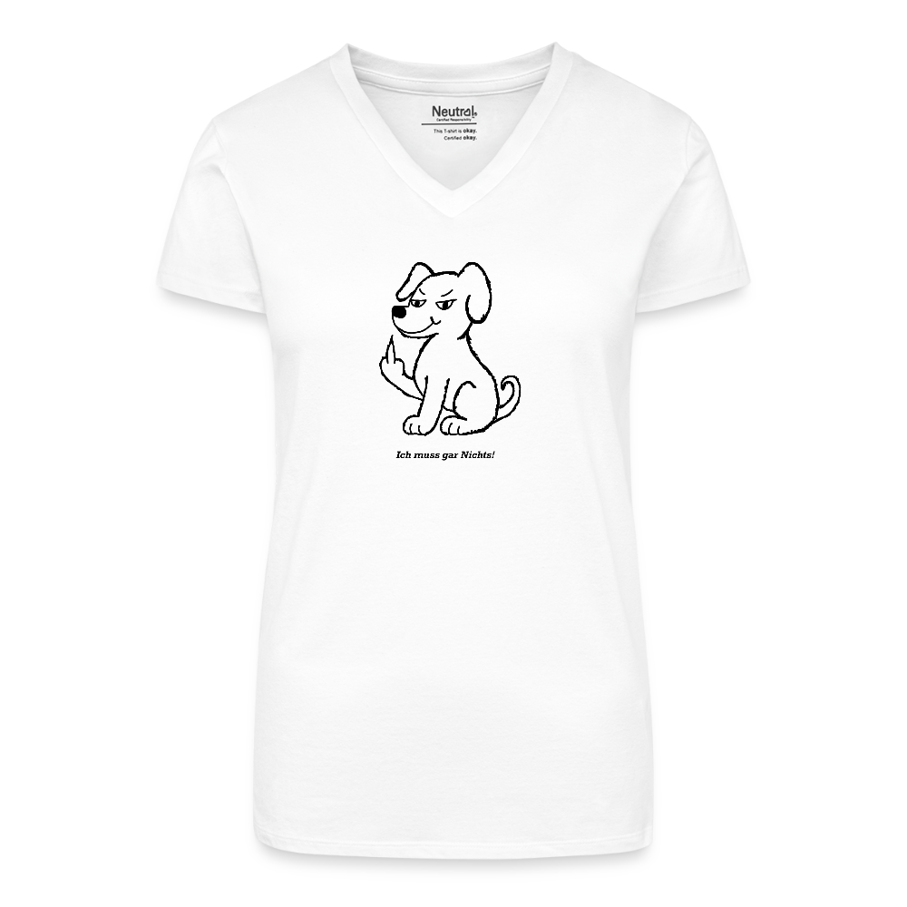 Organic Women's V-Neck T-Shirt - white